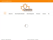 Tablet Screenshot of classiccanadianhomestay.com